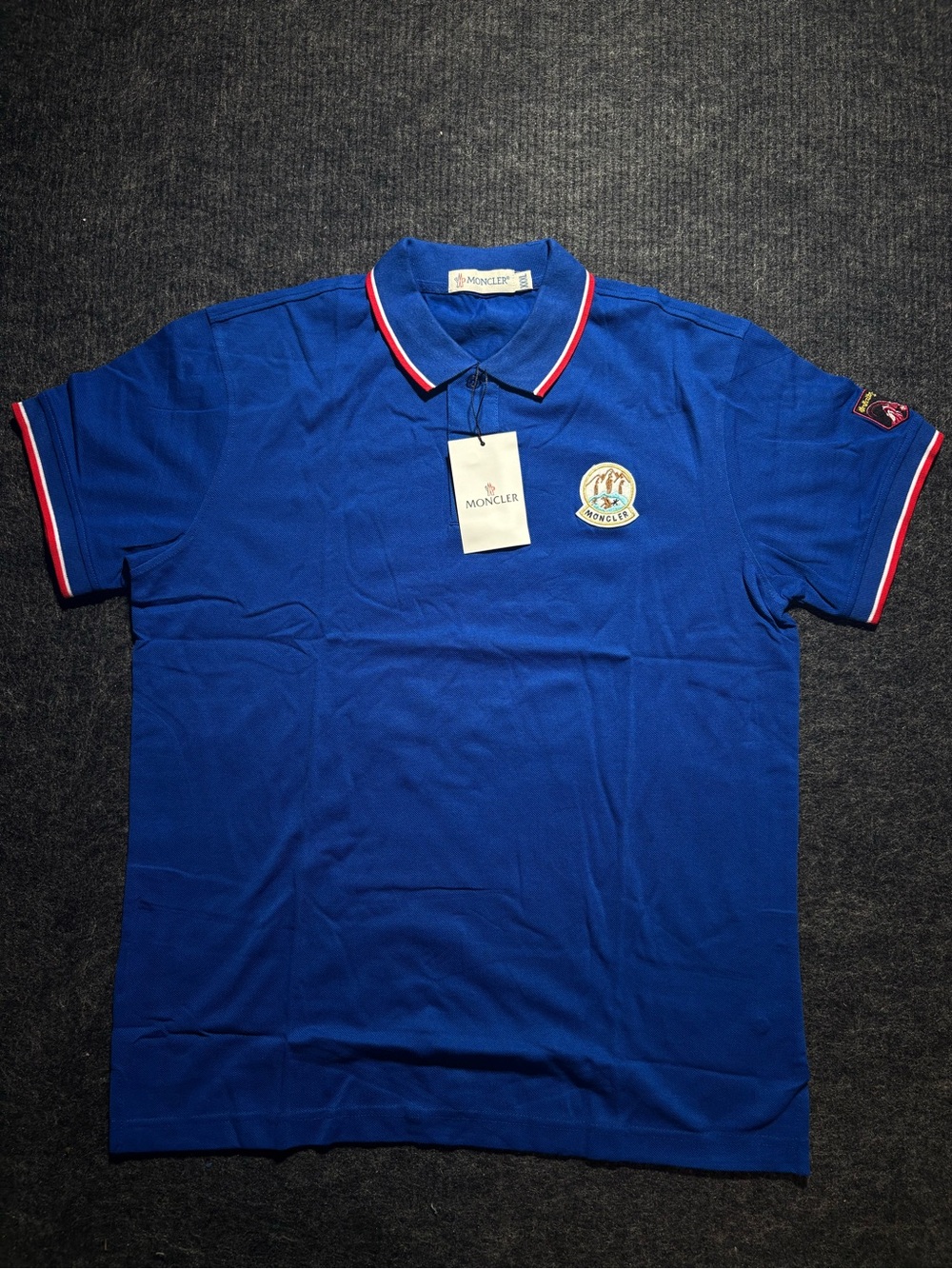 Moncler Men's Royal Blue Polo Shirt Size 3XL